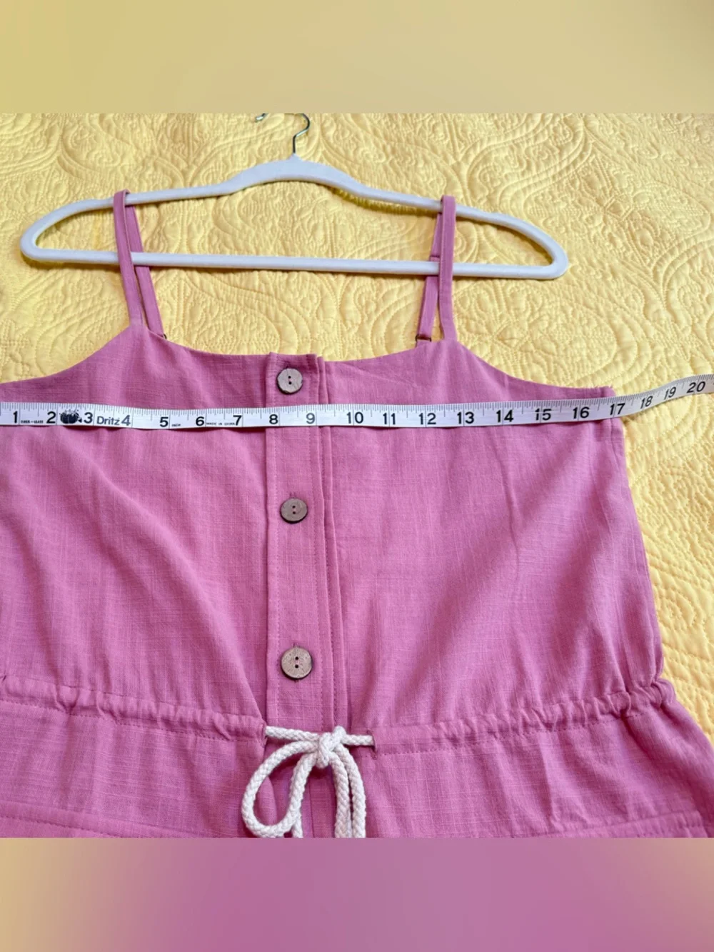 Pink Drawstring Utility Shorts Romper NWT - Picture 7 of 11